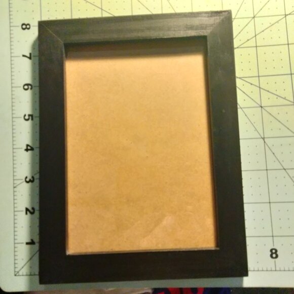 Black Wooden Picture Frame Easel Back Wall Mount Desk top Office 5x7 - Picture 4 of 4